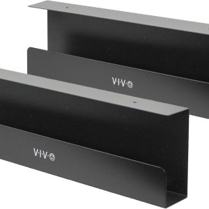 VIVO Under Desk 17 inch Cable Management Trays, Power Strip Holders, Cord Organizers, Wire Tamers for Office and Home, Black, 2 Pack, DESK-AC06-2C